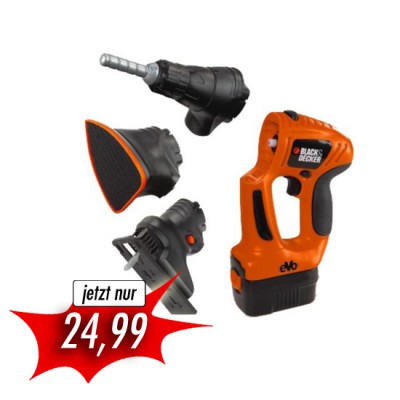 Smoby Black & Decker eVo Multifunktionswerkzeug, Kinderwerkzeug 3-in-1