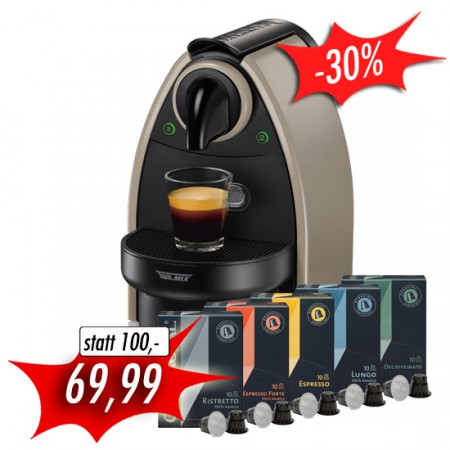 Turmix TX 150 Earth Nespresso-Automat + 5 Packungen Café Royal