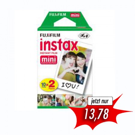 Fujifilm Instax Mini Film - 20 Aufnahmen