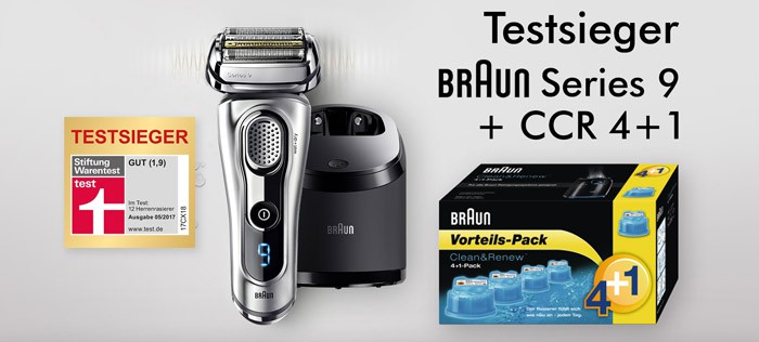 Testsieger Braun Series 9 + CCR 4+1
