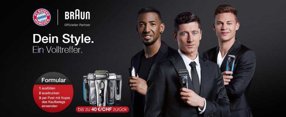 Braun. Dein Style. Ein Voltreffer. Bis zu 40 € zurück.