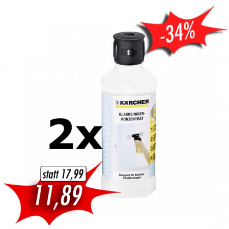 Kärcher Glasreiniger Konzentrat RM500 500ml im Doppelpack