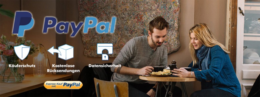 PayPal. Käuferschutz, kostenlose Rücksendung, Datensicherheit. Express-Kauf mit PayPal.