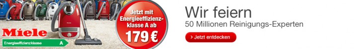 Miele - Wir feiern 50 Millionen Reinigungs-Experten. Jetzt mit Energieeffizienzklasse A ab 179€. Jetzt entdecken.